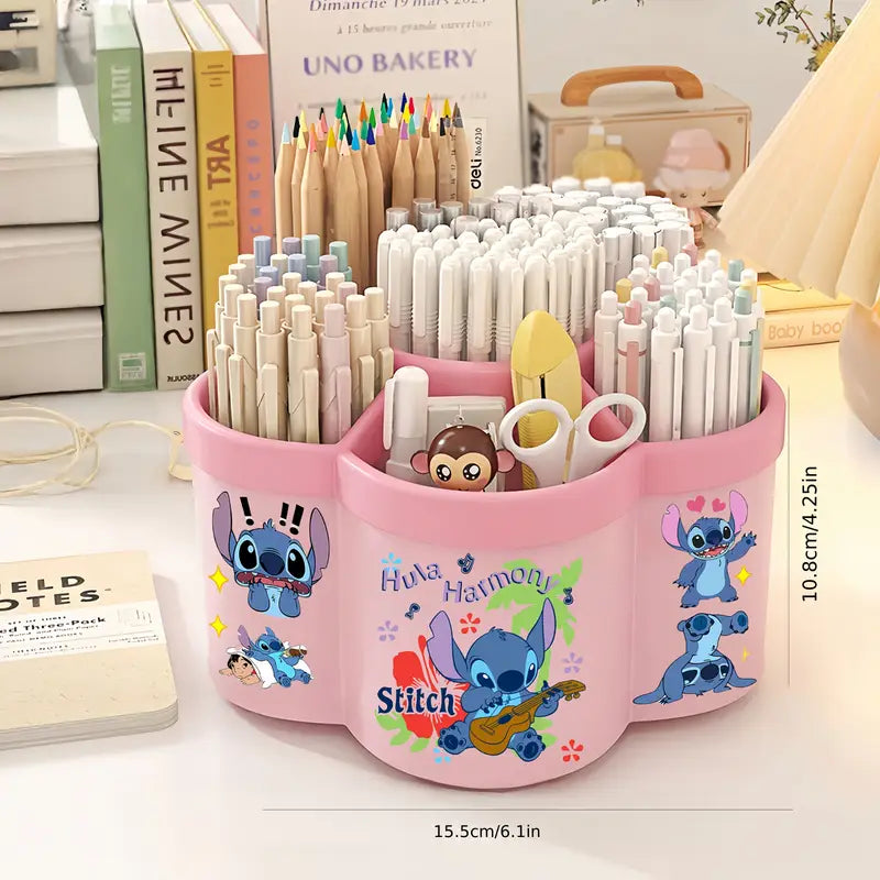 Suport rotativ pentru creioane - albastru