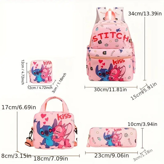 Set rucsac / ghiozdan mov - 4 piese