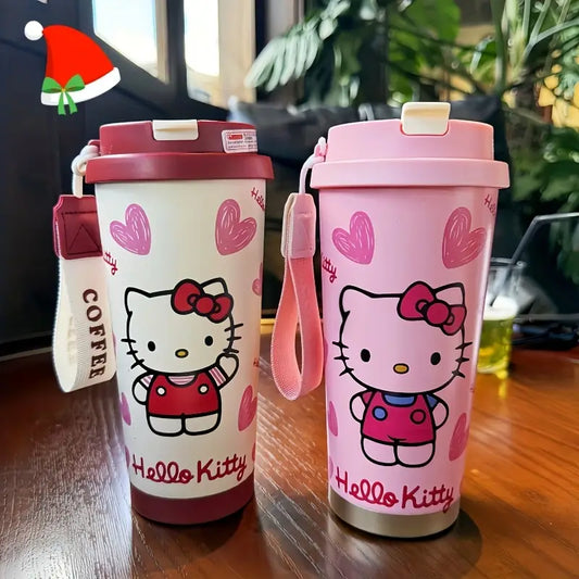 Sticlă termoizolantă roșie din inox - 600 ml