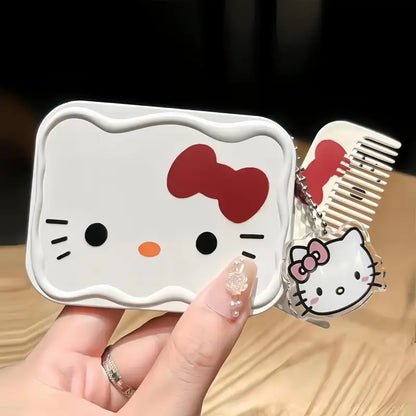 Cutie cu oglindă pliabilă și pieptene