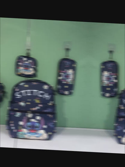 Set rucsac / ghiozdan mov - 4 piese
