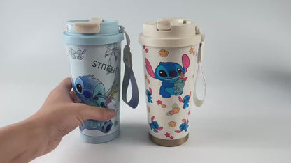 Sticlă termoizolantă albastră din inox - 600 ml